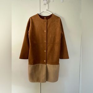 Brown Faux Fur Coat from Zara